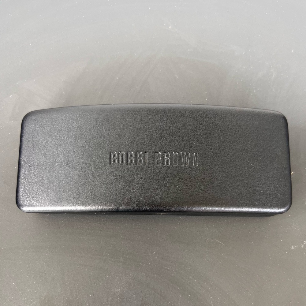 Bobbi Brown Black Leather Eyewear Case Great Condition